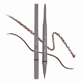 Eyeliner Slim Edge Dual-Tip (05 pecan brown) | Smudge/Water Proof, High Pigmented, Long Lasting Liquid and Pencil Eye Liner