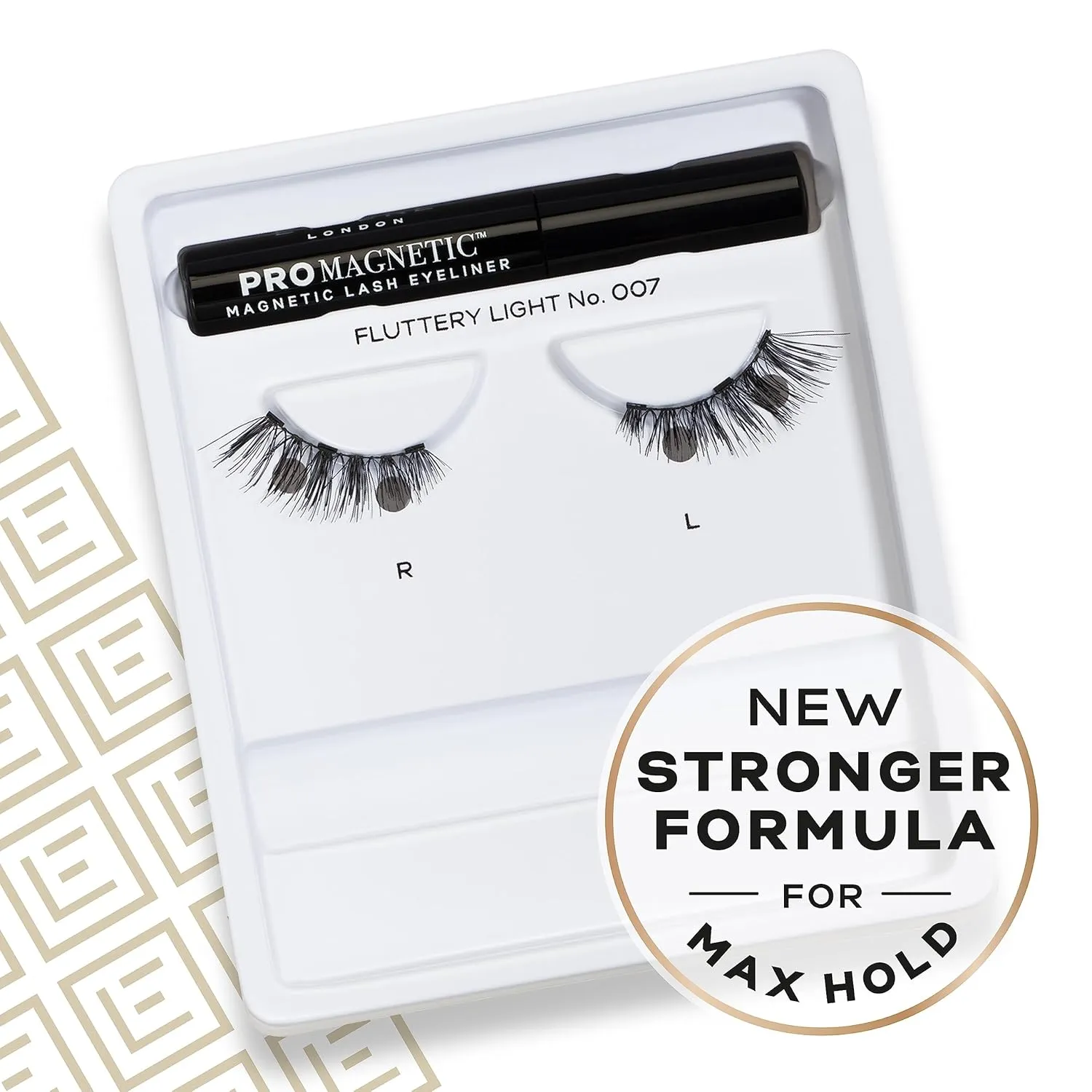 Eylure PROMAGNETIC Eyeliner & Lash Kit, No 007 Natural Fiber Eyelashes, Black