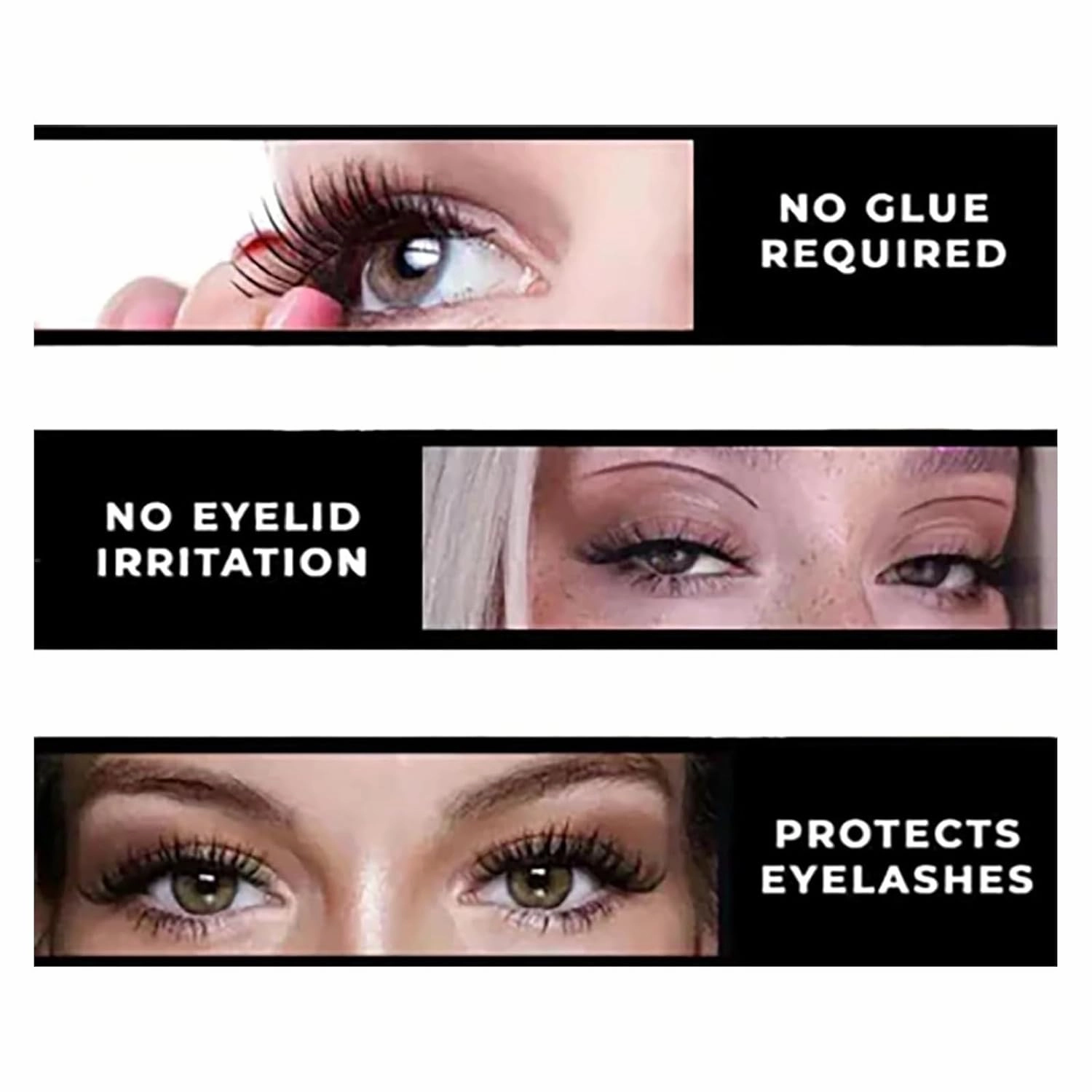 Ez Bella Lashes, Aerliss EzBella Magnetic Lashes with Applicator, Natural Look Magnetic Eyelashes, No Glue or Liner Needed False Eyelashes, Reusable Magnetic Eyelashes (Color : Natural)