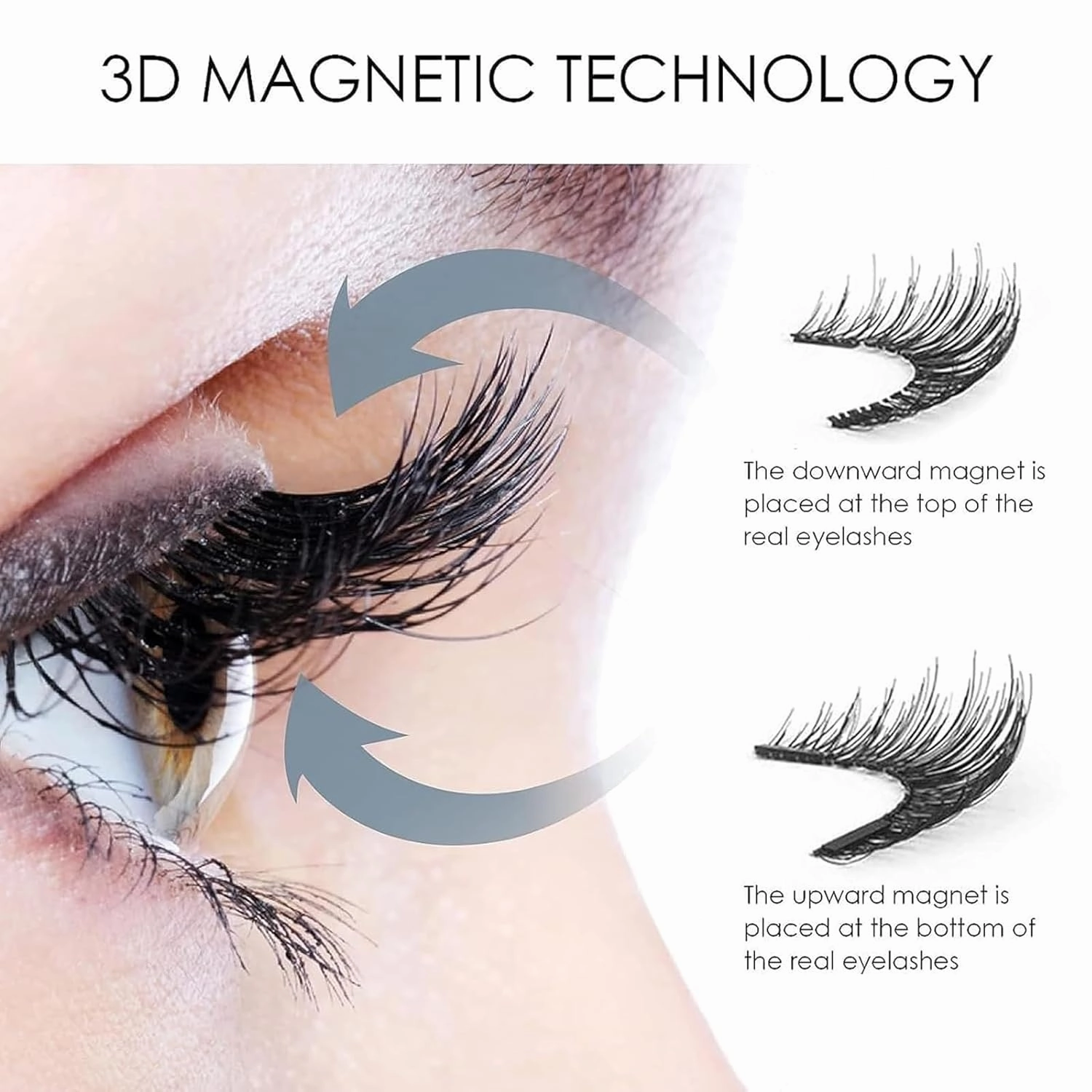 Ez Bella Lashes, Aerliss EzBella Magnetic Lashes with Applicator, Natural Look Magnetic Eyelashes, No Glue or Liner Needed False Eyelashes, Reusable Magnetic Eyelashes (Color : Natural)
