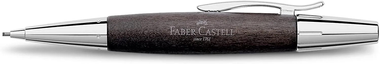 Faber Castell Emotion Mechanical Pencil, Wood & Chrome, Pear Wood, Black, 138383, 1.4mm, Authentic Imported