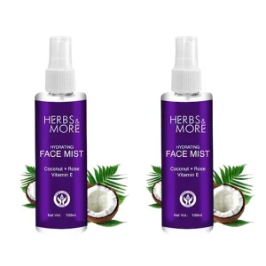 Face Mist | Hydrating & Refreshing Facial Spray | Moisturizing, Toning & Revitalizing | Soothes Skin & Enhances Glow | Suitable for All Skin Types, 100ml, Pack 2