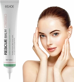 Face Primer 20ml,Redness Corrector Balm | Green Conceal for Redness Pores Blemishes Spots, Create Light Silky Natural Makeup, Suitable for All Skin
