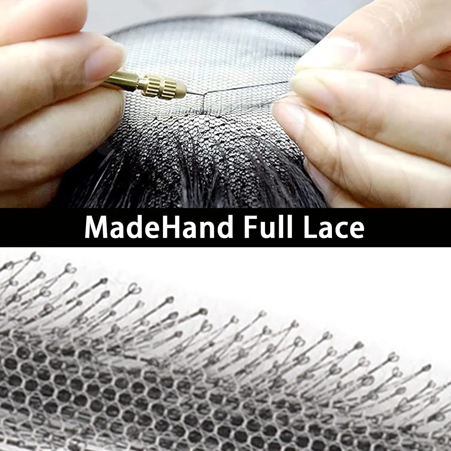 Fake Eyebrows, One Pair False Eyebrows Natural Invisible Realistic 100% Handmade Full Lace, Re-Usable False Eyebrow Extensions for Man and Women (A08)