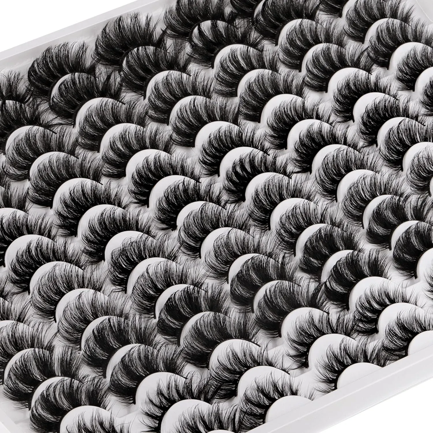 False Eyelashes 48 Pairs 6 Styles Mixed Fake Eye Lashes Bulk Wholesale Dramatic Thick 5D Wispy Strip Faux Mink Eyelashes Multipack