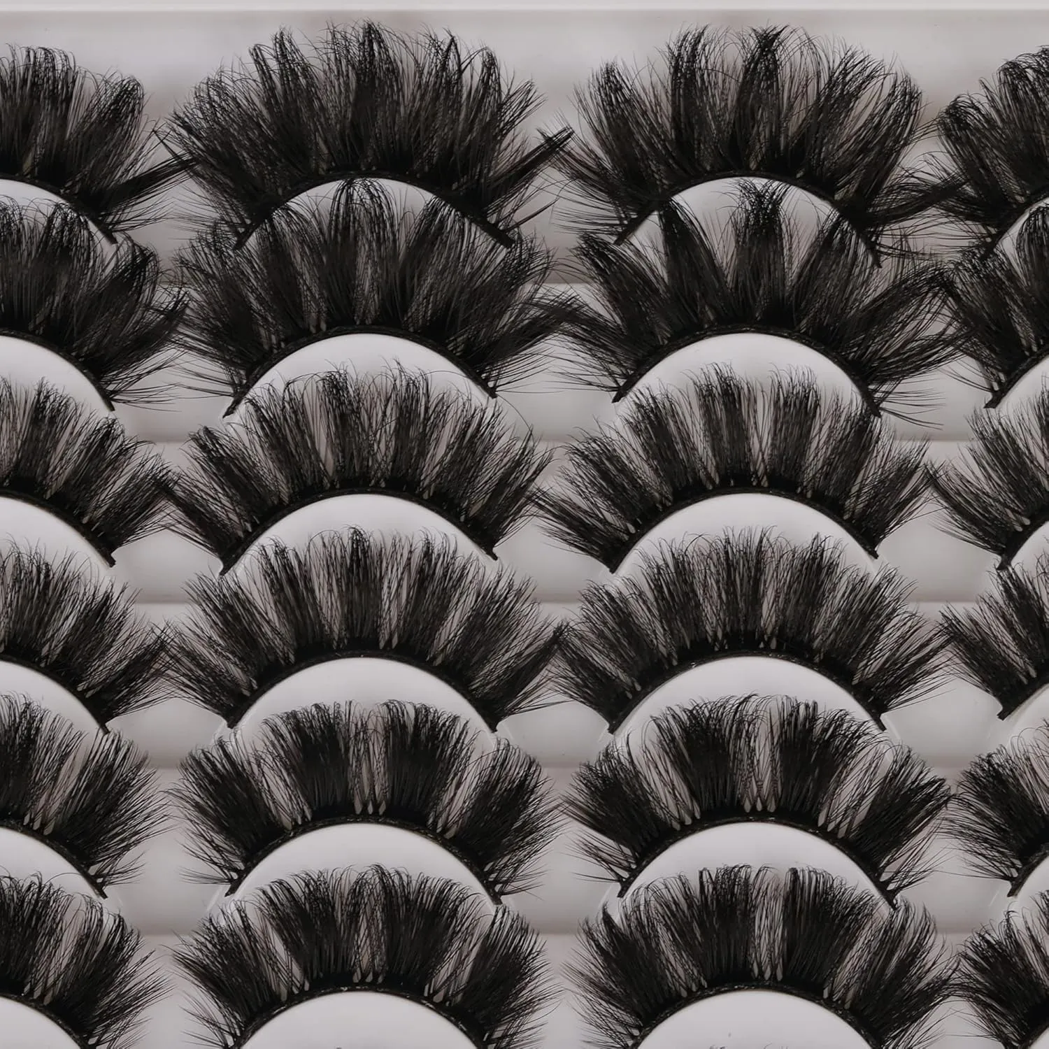 False Eyelashes 48 Pairs 6 Styles Mixed Fake Eye Lashes Bulk Wholesale Dramatic Thick 5D Wispy Strip Faux Mink Eyelashes Multipack