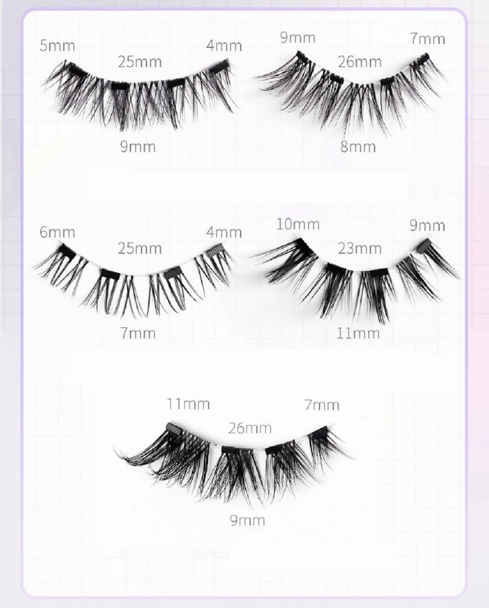 False Eyelashes with Magnetic Suction Cups, Thick 3D Faux Lashes, No Glue Needed (24P-4  eyelash curler)