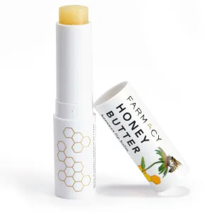 Farmacy Beeswax Lip Balm - Honey Butter Moisturizing Lip Care   Chapped Lip Treatment - Enriched with Cupuaçu   Cocoa Butters, Proprietary Honey Blend and Vitamin E to Nourish, Soften   Heal (3.4g)