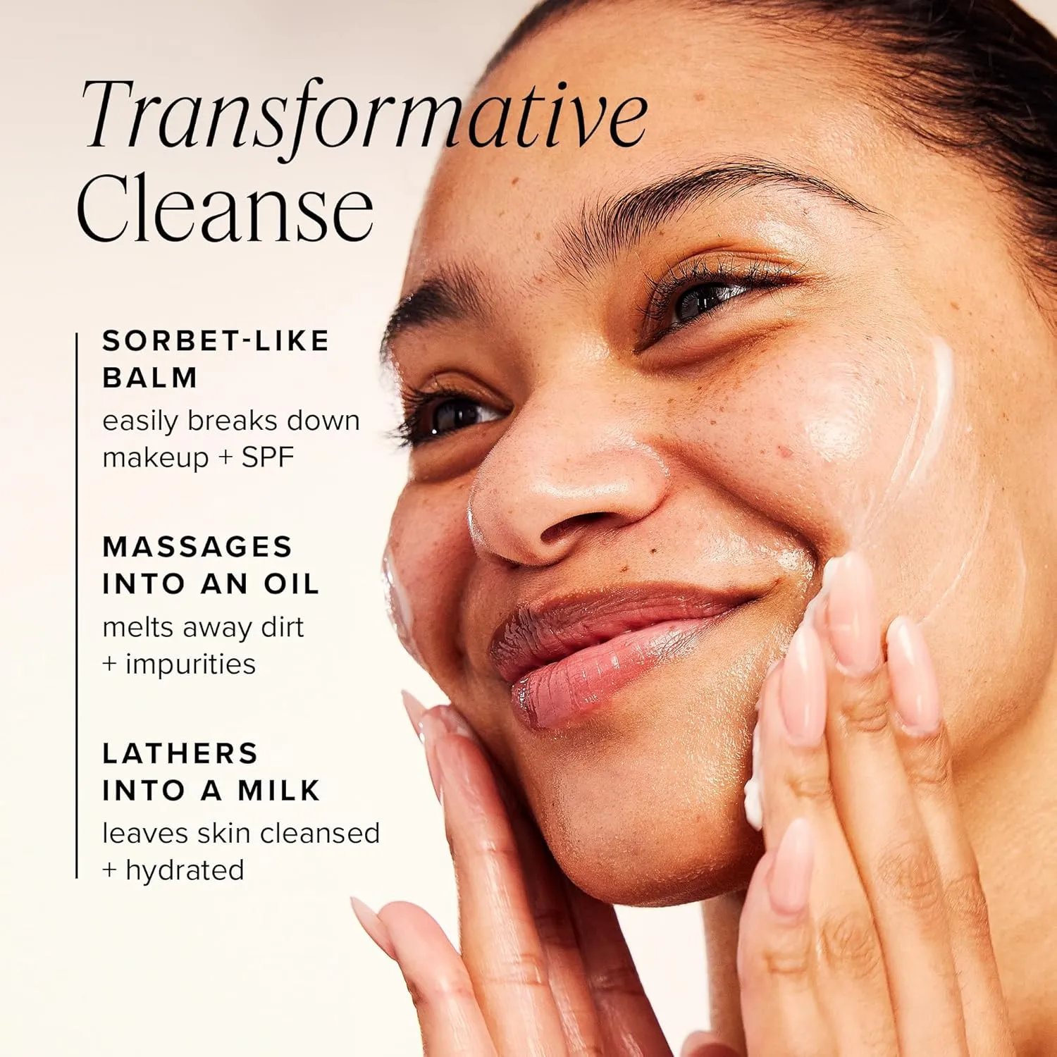 Farmacy Makeup Remover Cleansing Balm - Green Clean Waterproof Makeup Remover   Oil Based Cleanser - Gentle Exfoliating Double Cleanser - Melts From Balm to Milky Lather (100ml)