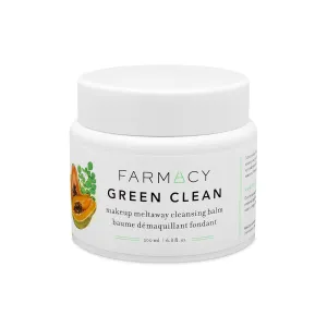 Farmacy Makeup Remover Cleansing Balm - Green Clean Waterproof Makeup Remover   Oil Based Cleanser - Gentle Exfoliating Double Cleanser - Melts From Balm to Milky Lather (200ml)