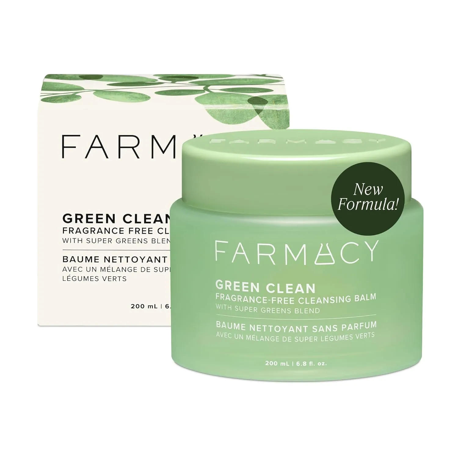 Farmacy Makeup Remover Cleansing Balm - Green Clean Waterproof Makeup Remover   Oil Based Cleanser - Newly Formulated Double Cleanser with Plant Based Waxes   Upcycled Moringa - Fragrance Free (200ml)