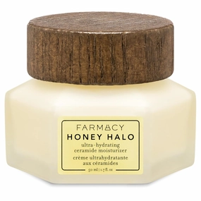 Farmacy Ceramide Face Moisturizer - Honey Halo Hydrating Facial Moisturizer for Dry Skin - Plumps, Soothes   Restores Skin with Potent Ceramides   Buckwheat Honey for a Dewy, Healthy Glow (50ml)