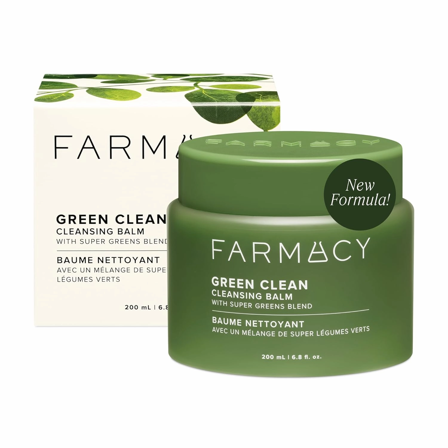 Farmacy Makeup Remover Cleansing Balm - Green Clean Waterproof Makeup Remover   Oil Based Cleanser - Newly Formulated Double Cleanser with Plant Based Waxes   Upcycled Moringa (200ml)