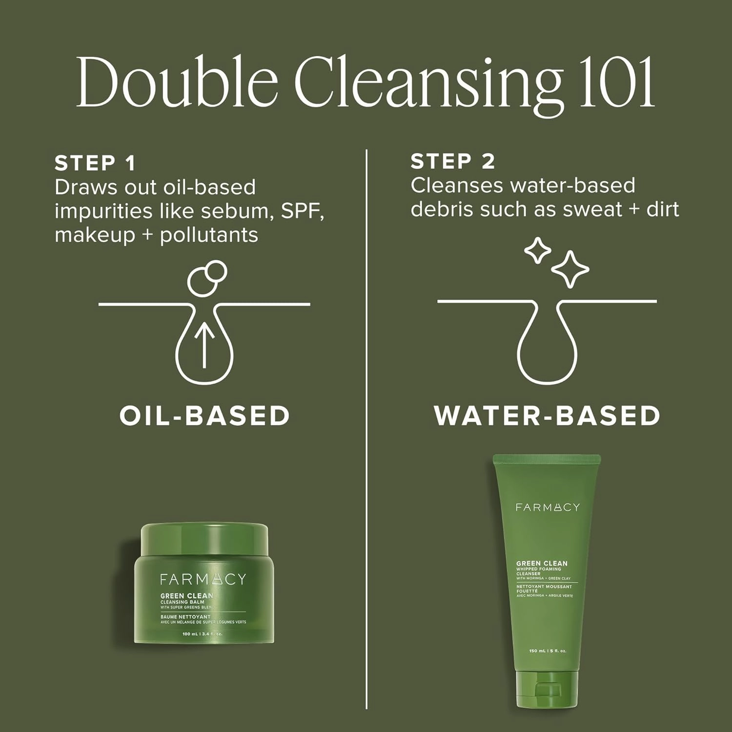 Farmacy Makeup Remover Cleansing Balm - Green Clean Waterproof Makeup Remover   Oil Based Cleanser - Newly Formulated Double Cleanser with Plant Based Waxes   Upcycled Moringa (200ml)