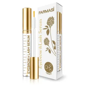 FARMASi Eyebrow and Lash Serum, Advanced Eyelash Serum to Boost Fuller Thicker, Longer, Healthier, Stronger Lashes & Brows, Nourishing Effect on Brow and Lash Roots, 0.4 fl. oz. / 12 ml (Pack of 1)
