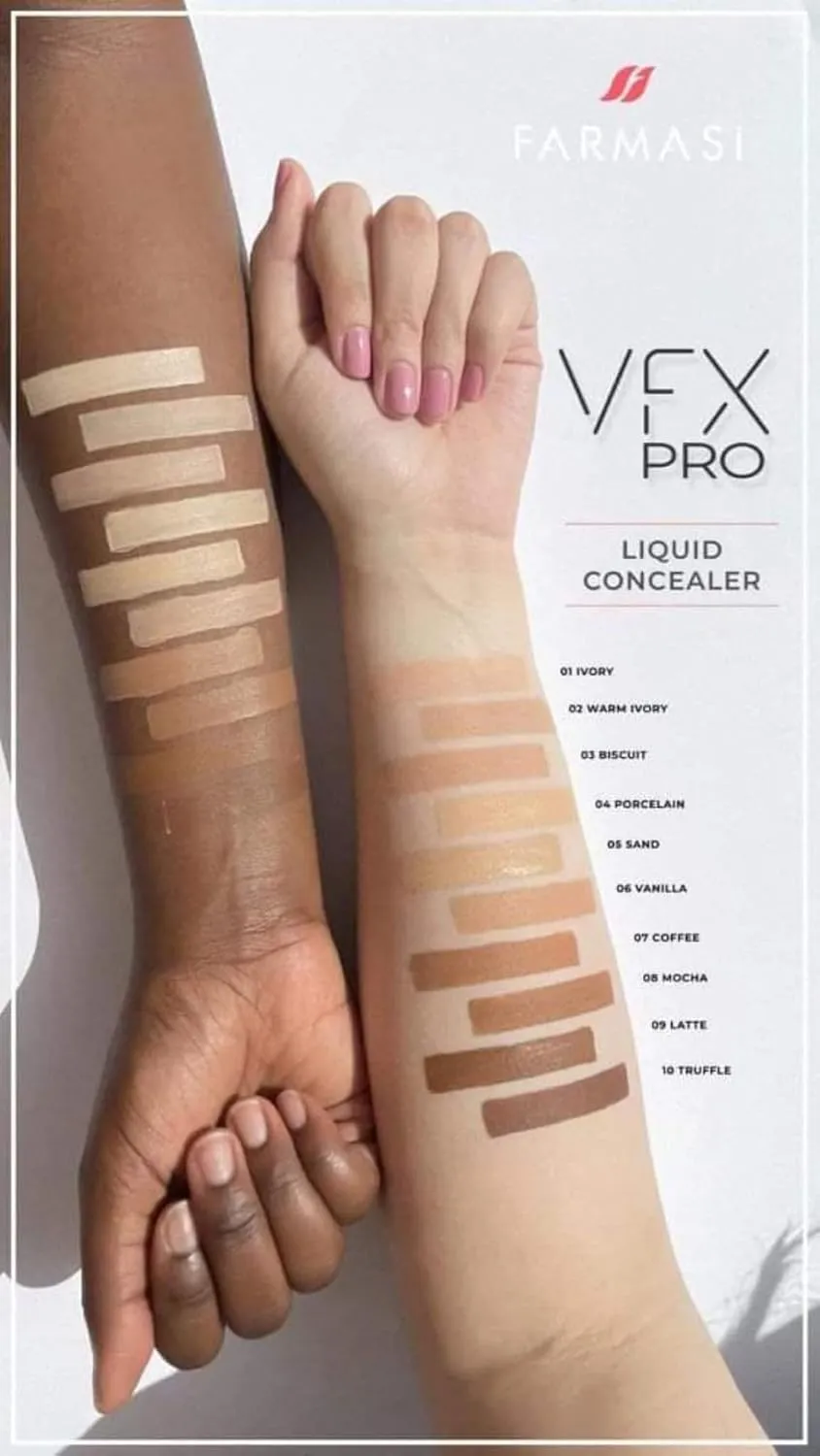 FARMASi VFX Pro Natural Beige and VFX Pro Primer Long Lasting Liquid Foundation Set, Skin Moisturizer Advanced Breathable Hydrating Full Coverage makeup for Face Makeup Set