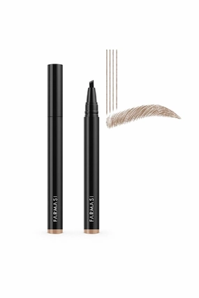 FARMASi Brown Eyebrow Microblading Pencil: Waterproof, Smudge-Proof, Long-Lasting Microblading Effect for Natural-Looking, Perfectly-Defined Brows Effortlessly and Stays on All Day (Ebony)