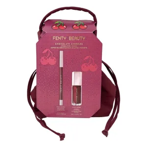 FENTY BEAUTY Limited Edition Chocolate Cherriez 2 Piece Lip Set   Pouch