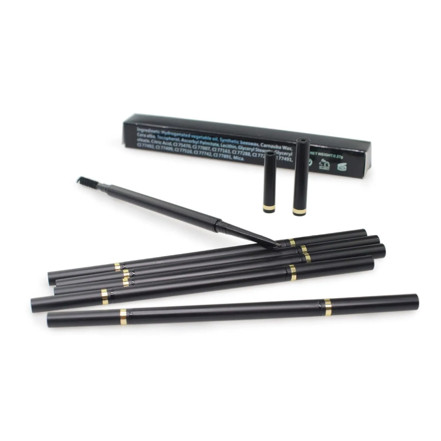 Ferry Eyebrow Pencil,Ebony, Dark Brown,Chocolate Waterproof,Longwear Universal, Longwearing for Perfect Brows, Premium EyeBrow Pencil With Spoolie Brush, Universal Benefit Eyebrow Pencil (Dark Brown)