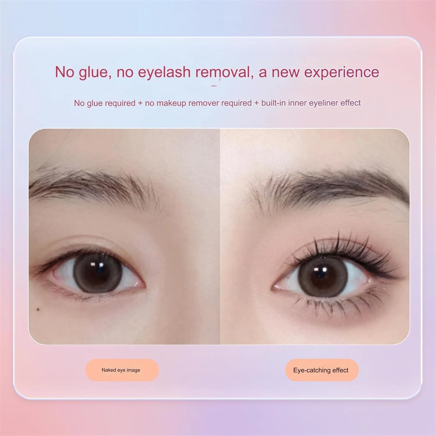 Fish Tails Glueless Press-On Eyelashes, Press on Lashes No Glue Needed (S6)