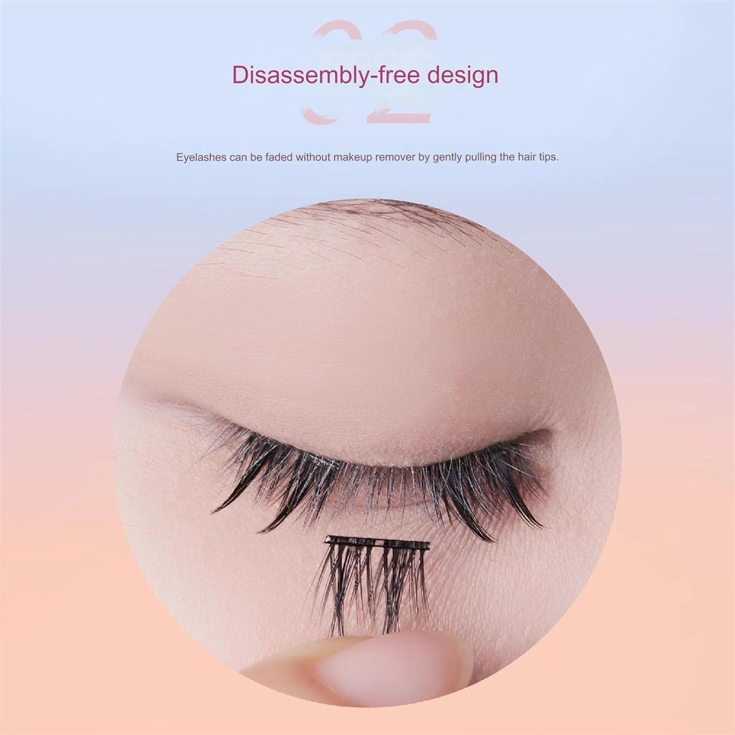 Fish Tails Glueless Press-On Eyelashes, Press on Lashes No Glue Needed (S6)