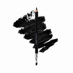 FITGLOW Beauty Vegan Eyeliner Pencil | Long-Lasting Eye Liner with Blending Brush | Smudge-Proof Eyeliner | Sensitive Eye Makeup | Natural, Clean & Cruelty-Free Eye Pencil | Black, 1.1g
