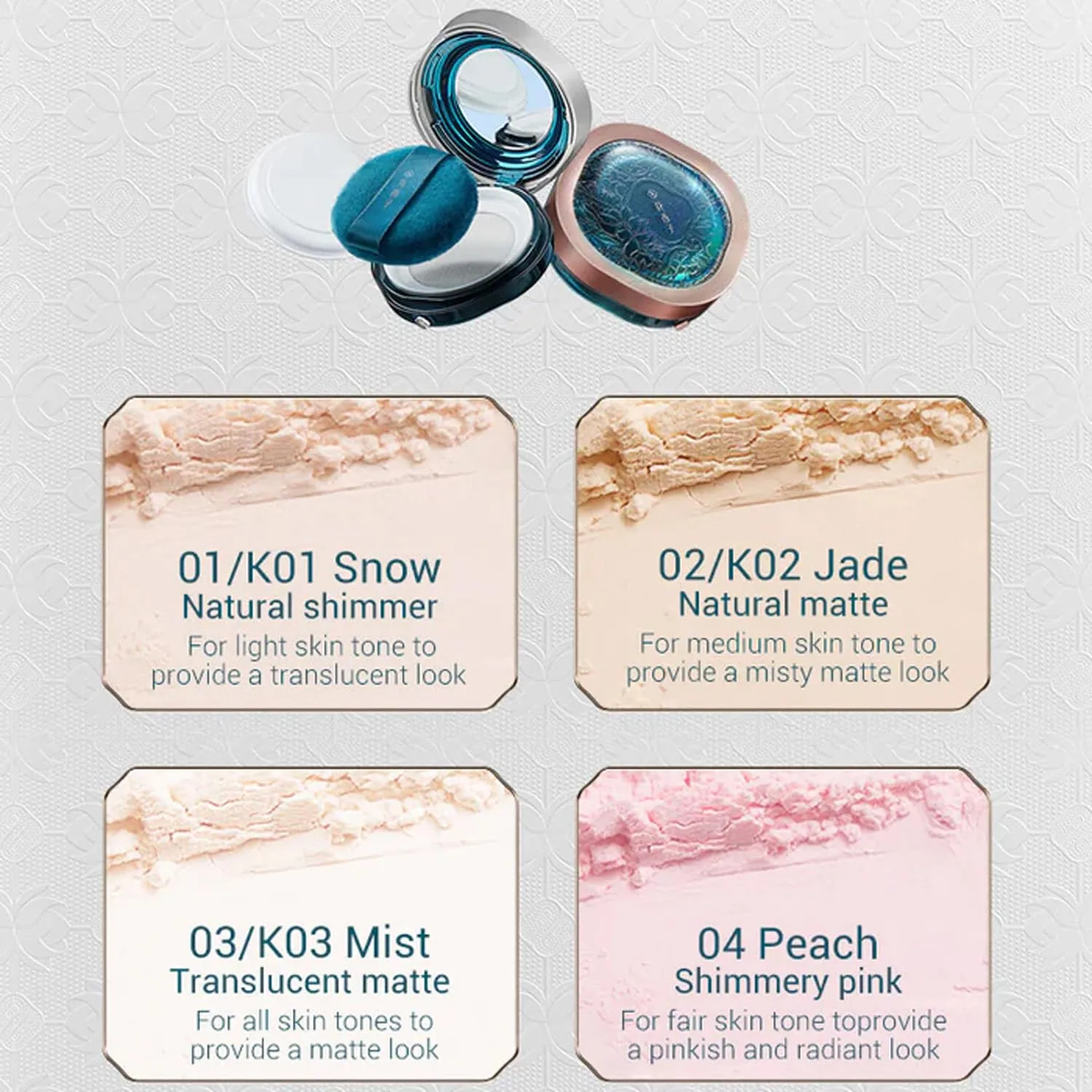 FLORASIS Ultra-light Setting Powder Fairy Peach Blossom Translucent Face Loose Powder for Women 03 Mist