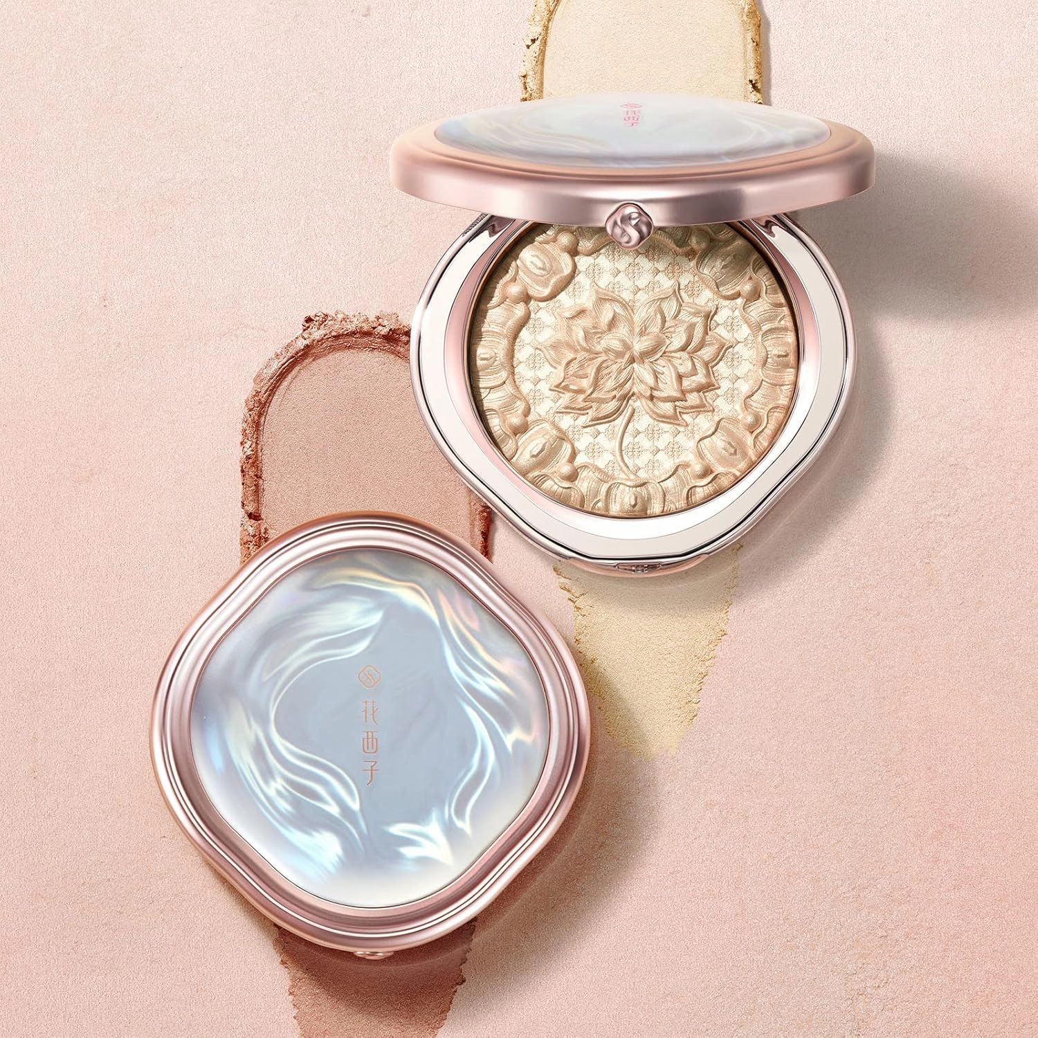 FLORASIS Twin-Lotus Relief Luminous Glow Highlighter (02 Amber Glow)