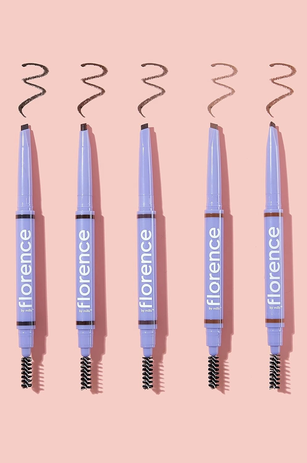 florence by mills Tint N Tame Eyebrow Pencil, Medium Brown, 0.008 oz/ 0.25g