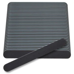 Flowery Disposable Nail File Cushion Core 180/400 Grit, Black, (Pack of 100)