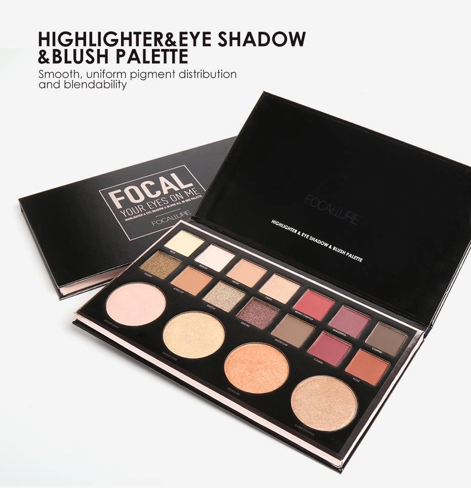 FOCALLURE BUNDLE Eyeshadow Palette   Mascara   Liquid Eyeliner Pen   FREE Eyebrow Pen