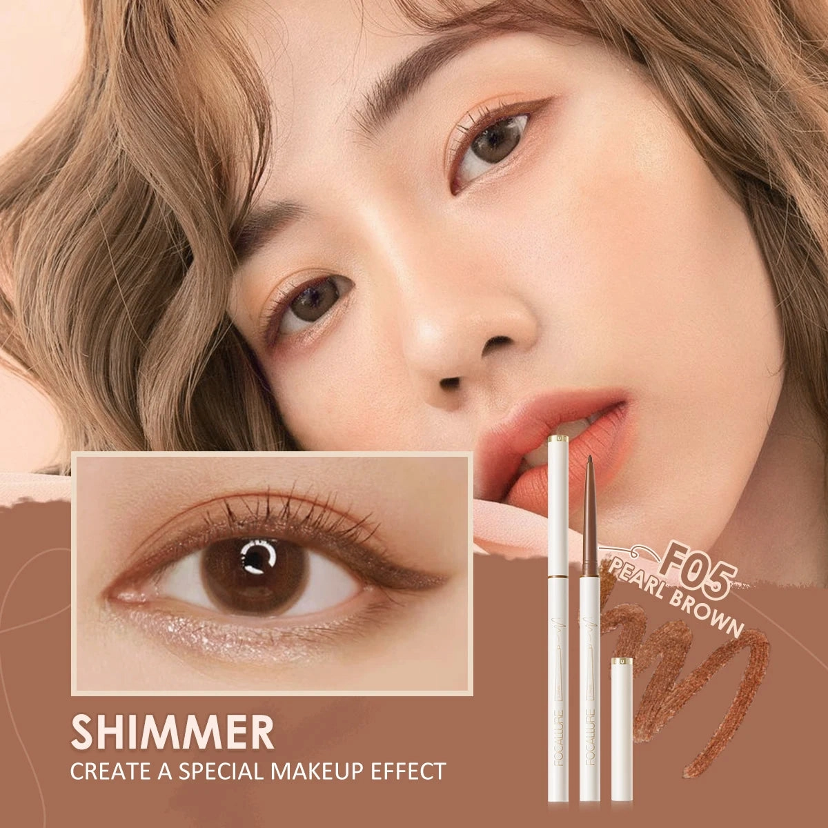 FOCALLURE Waterproof Eyeliner Gel Pencil Ultra-slim 1.7mm Soft Easy