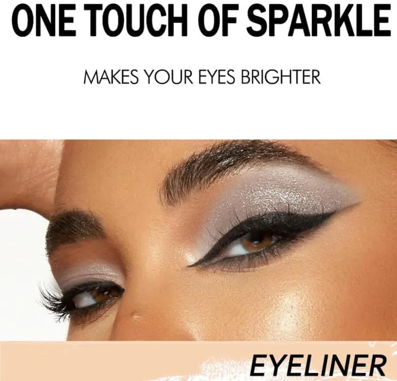 FOLENZU Benighty Eyeliner, Natural Black Eyeliner Cream, Long Wear Gel Eyeliner, Benighty Long Wear Gel Eyeliner, Waterproof Long Wear Eyeliner Pencil