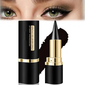 FOLENZU Benighty Eyeliner, Natural Black Eyeliner Cream, Long Wear Gel Eyeliner, Benighty Long Wear Gel Eyeliner, Waterproof Long Wear Eyeliner Pencil