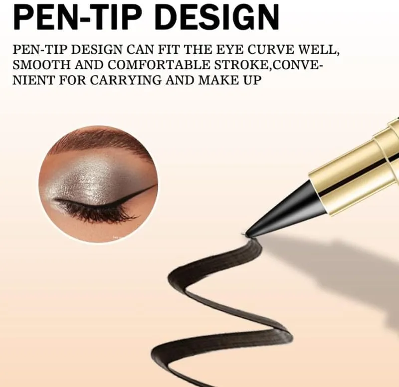 FOLENZU Benighty Eyeliner, Natural Black Eyeliner Cream, Long Wear Gel Eyeliner, Benighty Long Wear Gel Eyeliner, Waterproof Long Wear Eyeliner Pencil