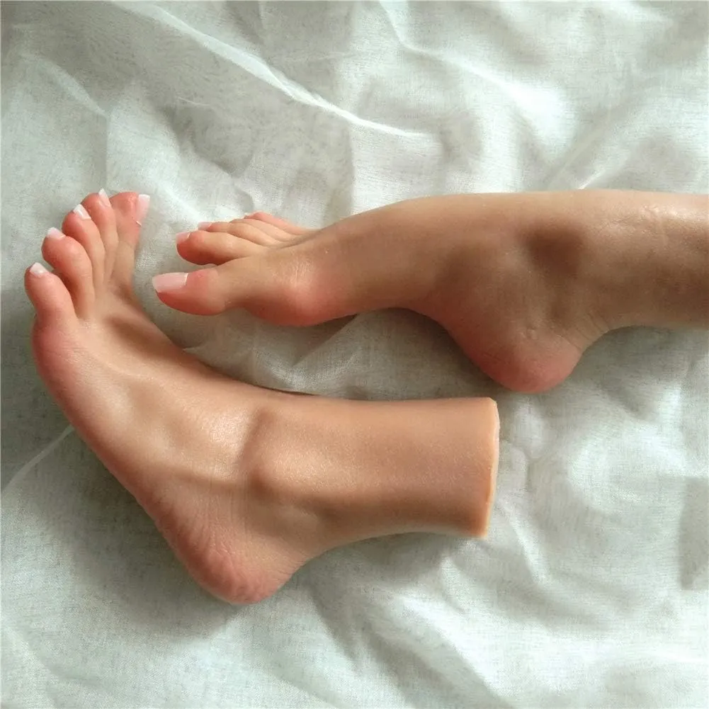 Foot Fetishes, Feet Fetish, Realistic Silicone Foot, Female Foot Feet Model Mannequin Realistic Non-Toxic Latex Odorlessness