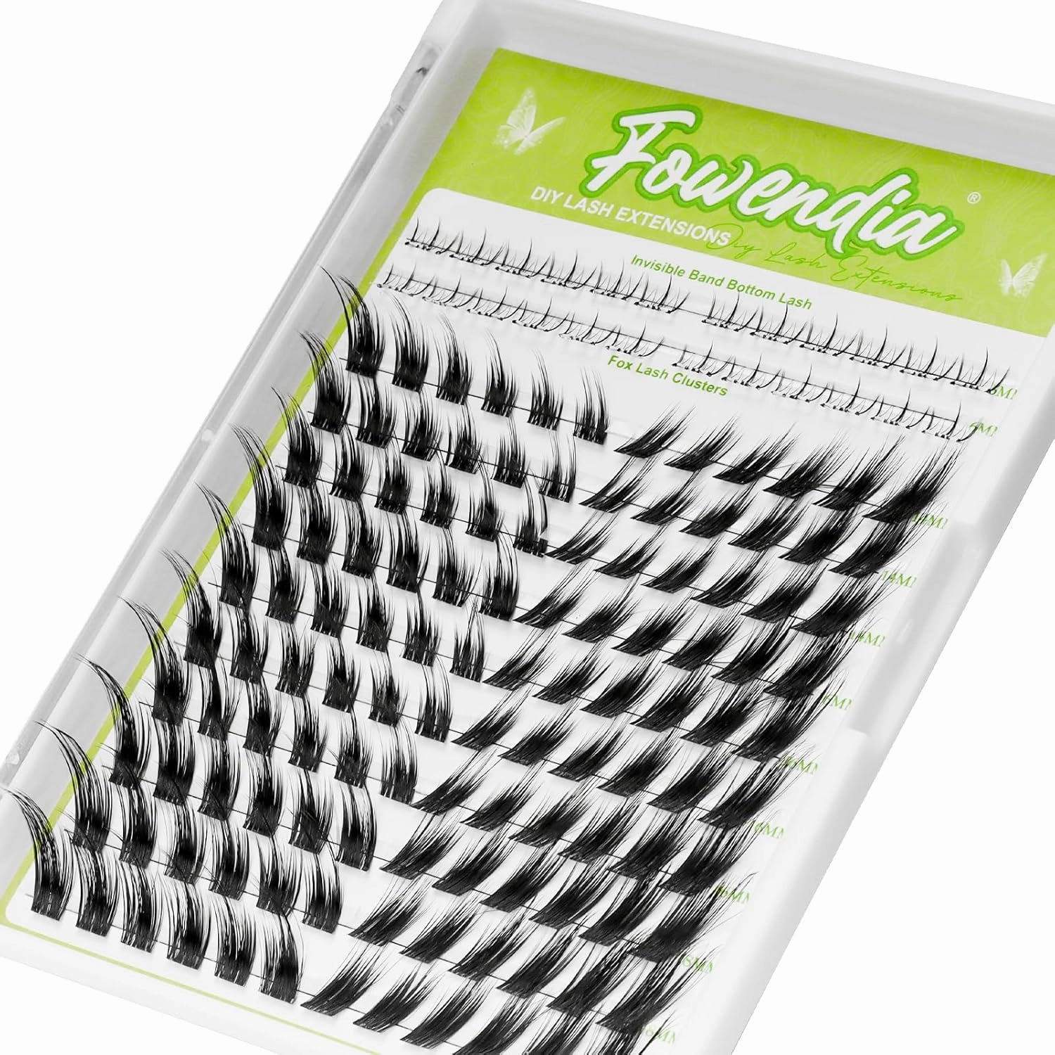 Fox Fiber Lashes Clusters Cat Eye Lashes D Curl 8-18mm DIY Lash Extension 0.3mm Wispy Individual Cluster Eyelash Extensions, Fairy Fox-1