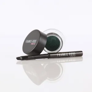 Frankie Rose Limitless Waterproof Eyeliner with Applicator Brush | Smudge-Proof Gel Eyeliner Pot Designed for All-Day Wear, Hypoallergenic Eye Liner - Naughty Green