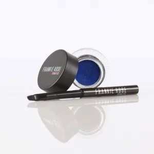 Frankie Rose Limitless Waterproof Eyeliner with Applicator Brush | Smudge-Proof Gel Eyeliner Pot Designed for All-Day Wear, Hypoallergenic Eye Liner - Stunning Blue