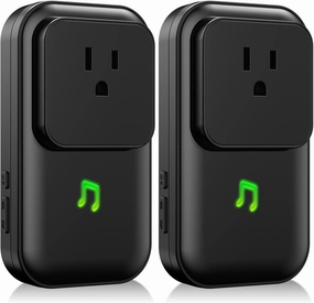 Freezer Alarm 110dB Adjustable with 7 Siren,Power Failure Alarm with LED Indicator,Power Outage Device,Perfect for GFI/GFCI Trips,Refrigerator,Aquarium Air PUM (2 Pack)