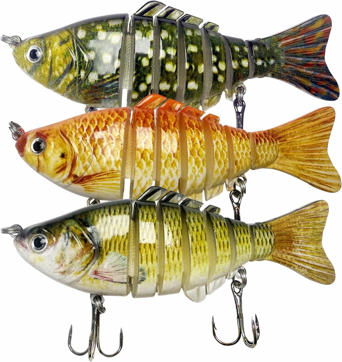 Freshwater and Saltwater, AIDOUBARA Lifelike Fishing Lures for Bass Trout Crappie Walleye Pike Bluegill Salmon, Swimbait for Bass Fishing, Amazing Fishing Gear Gifts for Family