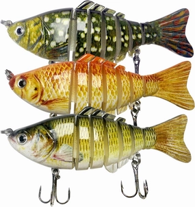 Freshwater and Saltwater, AIDOUBARA Lifelike Fishing Lures for Bass Trout Crappie Walleye Pike Bluegill Salmon, Swimbait for Bass Fishing, Amazing Fishing Gear Gifts for Family