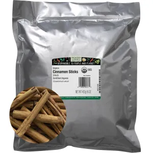 Frontier Co-op Organic Ceylon Cinnamon Sticks 3" 1lb - Bulk Cinnamon Sticks for Crafts, Drinks, Holiday Recipes, Cinnamon Powder and More