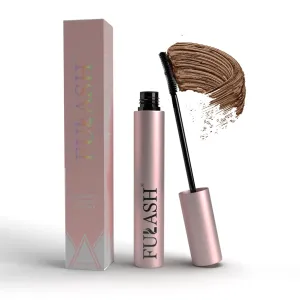 Fulash Brown Mascara, Washable Mascara, 3D Fibre Lash, Lengthening Volumizing, Smudge-Proof, Vegan Formula Birthday Gift for Women Brown 6ml