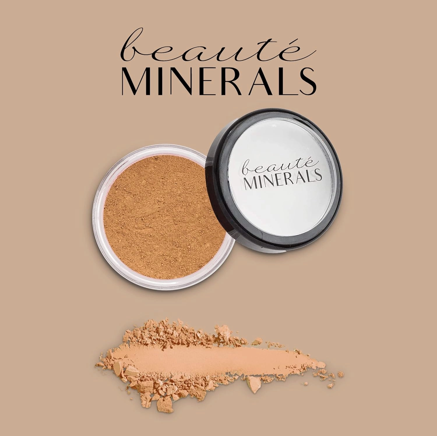 Full Coverage Foundation Mineral Makeup Face Powder by Beauté Minerals in Medium Dark Warm | 100% Natural Makeup: Talc Free Loose Powder Matte Foundation, Concealer, Contour Makeup   Zinc Oxide .31 Oz
