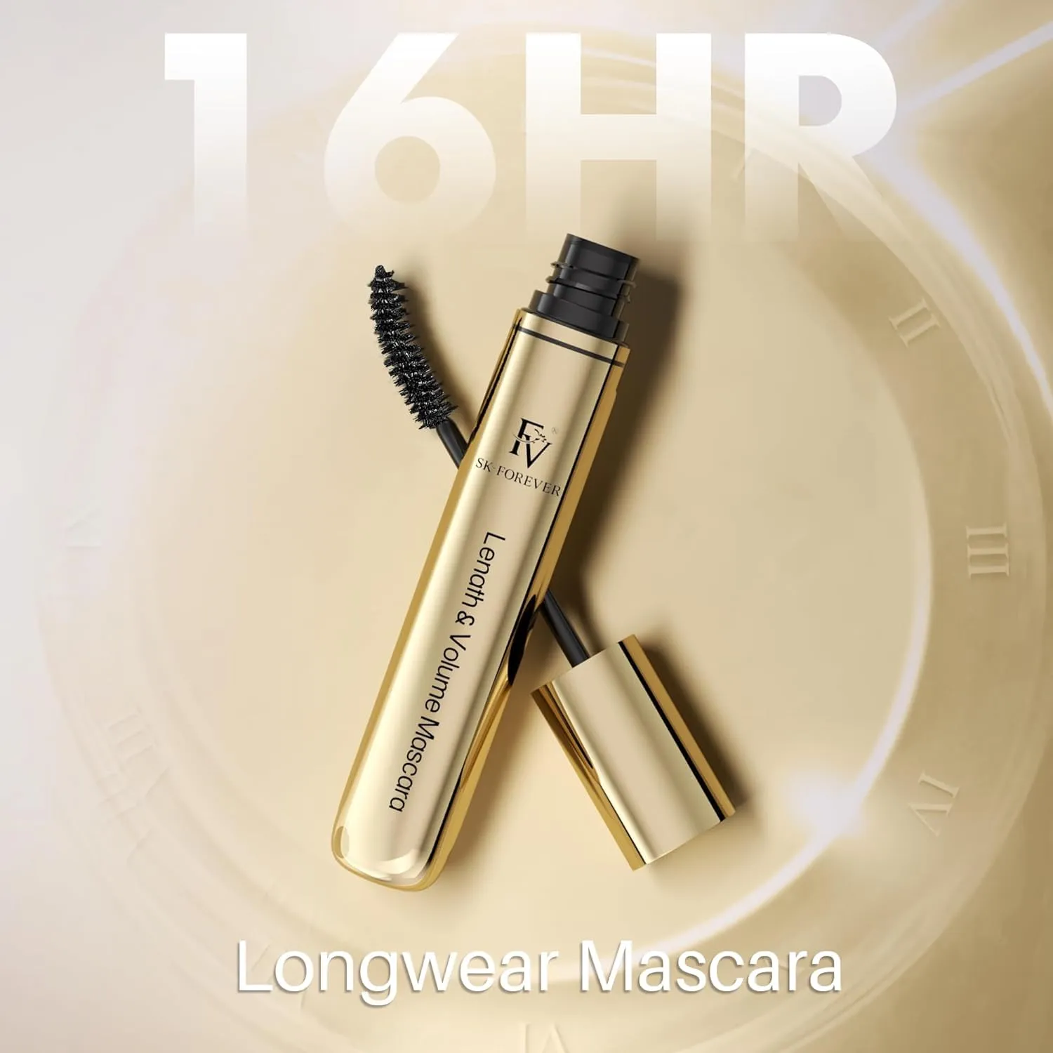 FV 2pcs Waterproof Black Mascara, for Length, Volumizing and Curling, Long Lasting, No Clumping & Smudge Proof Tubing Mascara, Cruelty-free