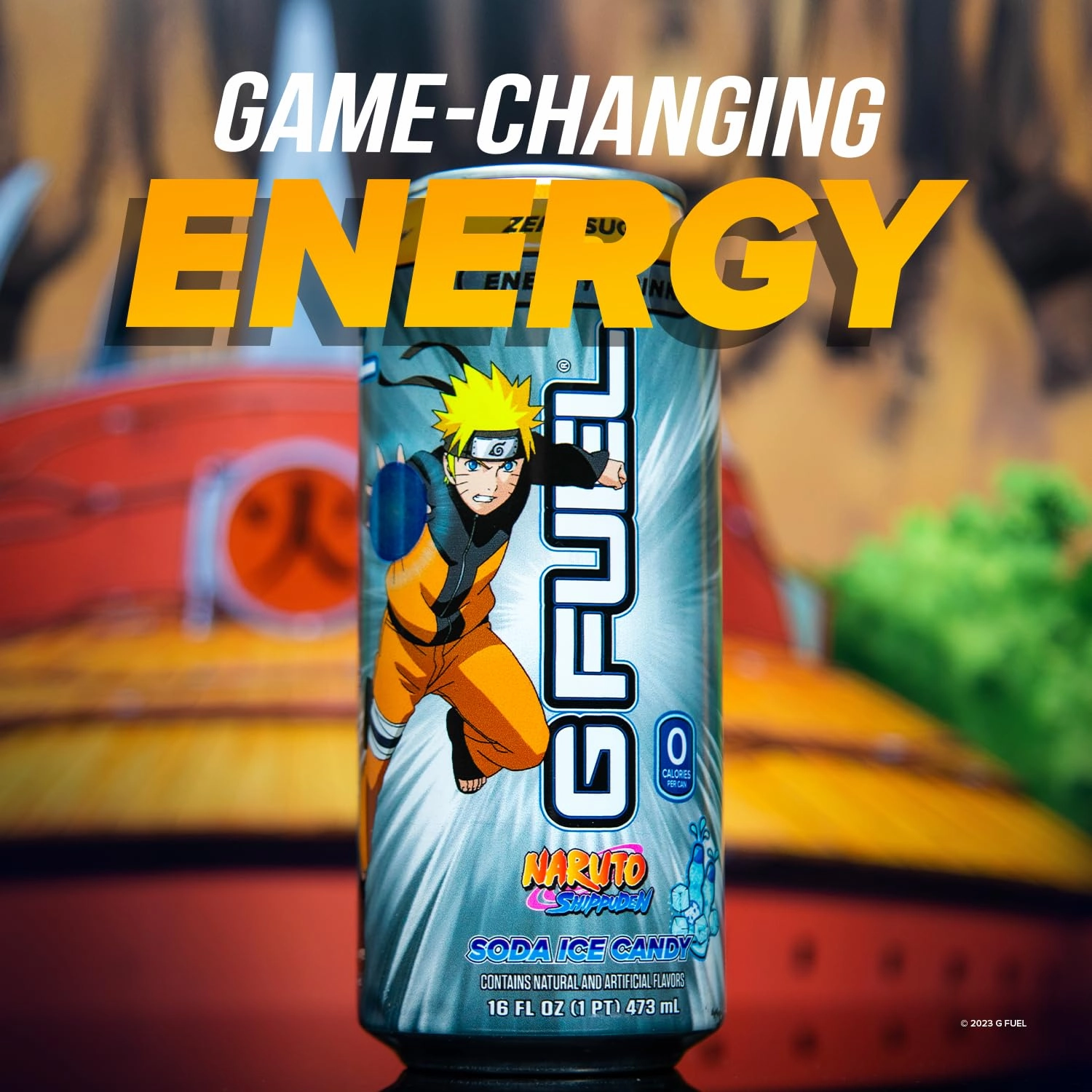 G Fuel Energy Drink, Lemon Lime Slushie, Sugar Free Beverage with 140mg Caffeine, Daily Energy Boost with Focus Amino, Vitamin   Antioxidants, 16 oz Cans (Naruto Shippuden, 12-Pack)
