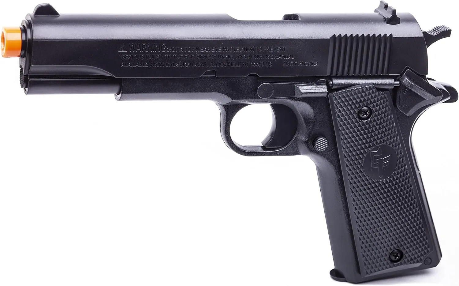 Game FaceGameFace ASP311BDK Stinger Spring-Powered Single Shot Airsoft Pistol Kit with 2 Pistols, Target and BBS, Black