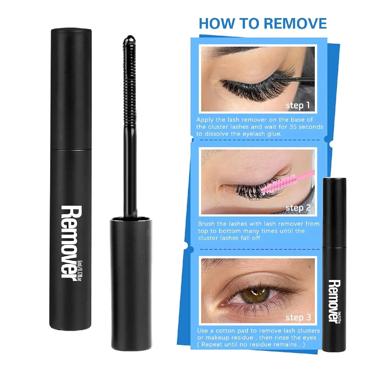 Geeneiya Full Lash Extension Kit Cluster Eyelash Extension Kit Clusters Individual Lashes Kit with Lash Bond and Seal Glue, Lash Remover, Lash Applicator, User Manual for Beginners(60P 80P, 280Pcs)