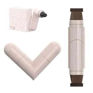 Gel Eyeliner Pencil Set, 2025 New Foldable Eyeliner Stamp for Perfect Wings, Waterproof Eyeliners Tool, Smudge Proof Eyeliners Pen for Beginners (Brown)